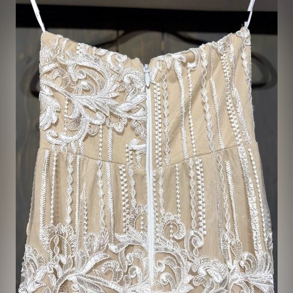 Lulus Ever Thine white lace Strapless Dress - Picture 11 of 14